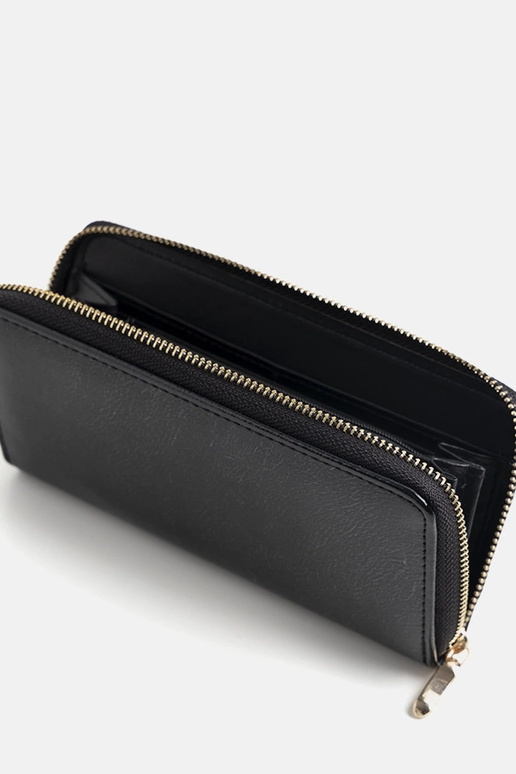 Starks melns metālisks maks