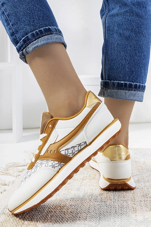 Chiara sieviešu kedas baltas un brūnas