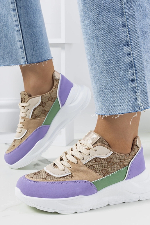 Bēšas un violetas Elyne sieviešu kedas