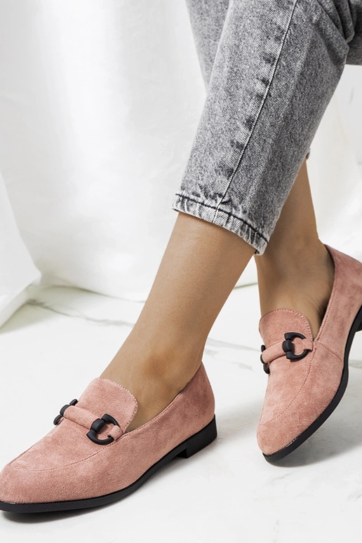 Rozā Talisa ādas puszābaki