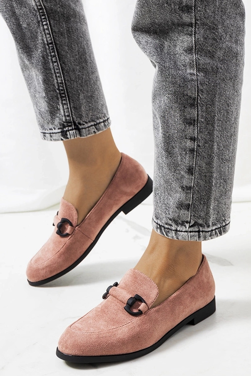 Rozā Talisa ādas puszābaki