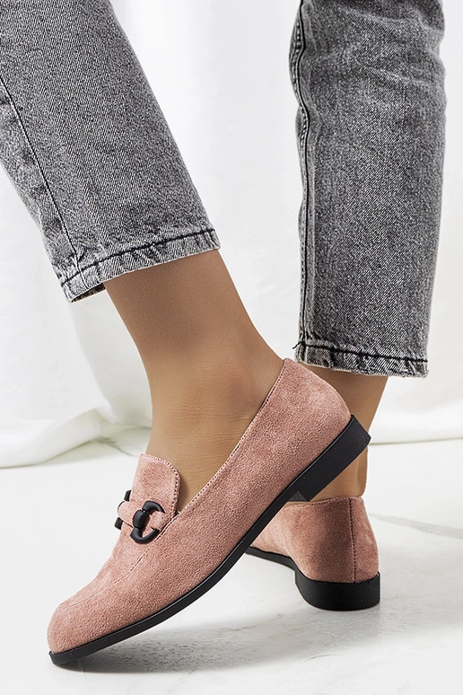 Rozā Talisa ādas puszābaki