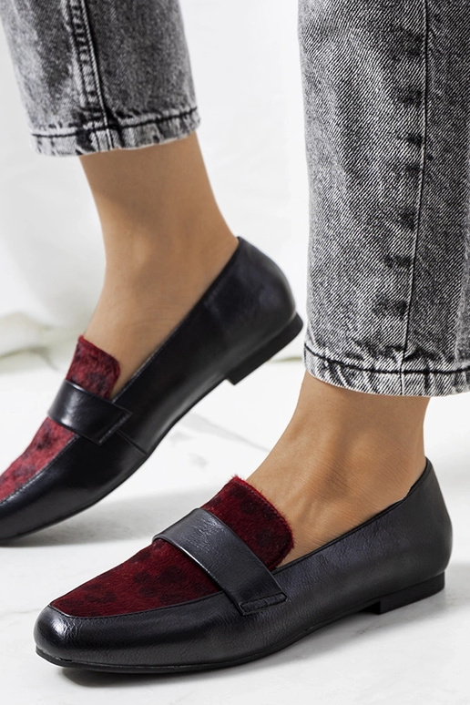 Melnas un bordo krāsas Kolk sieviešu...