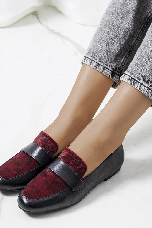 Melnas un bordo krāsas Kolk sieviešu...