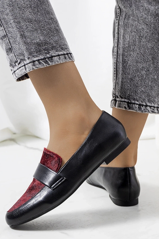 Melnas un bordo krāsas Kolk sieviešu...