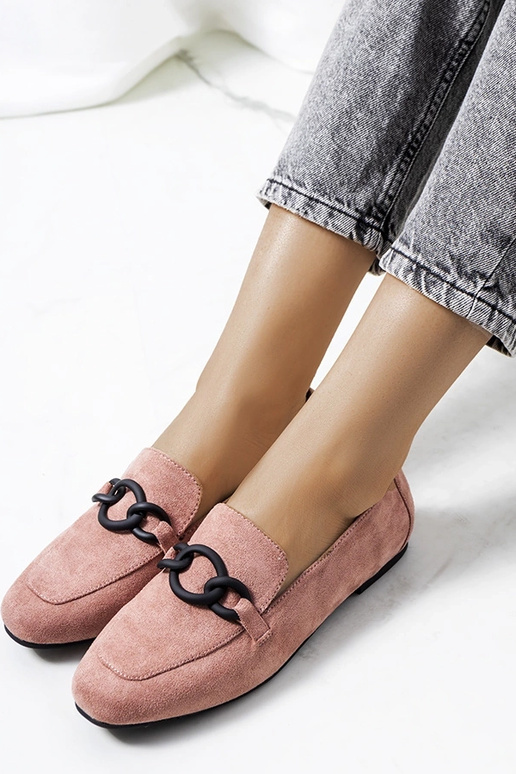 Rozā Dante ādas puszābaki