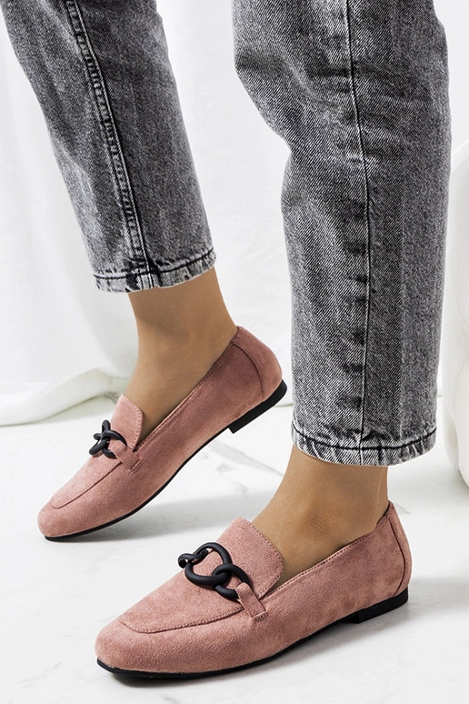 Rozā Dante ādas puszābaki