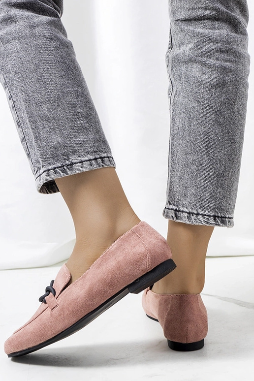 Rozā Dante ādas puszābaki