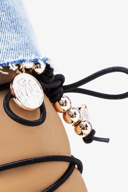 Melnas lakādas Albertis sandales