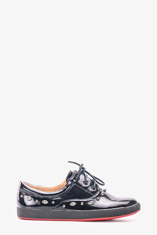 Mikaela tumši zilas lakādas bērnu kedas