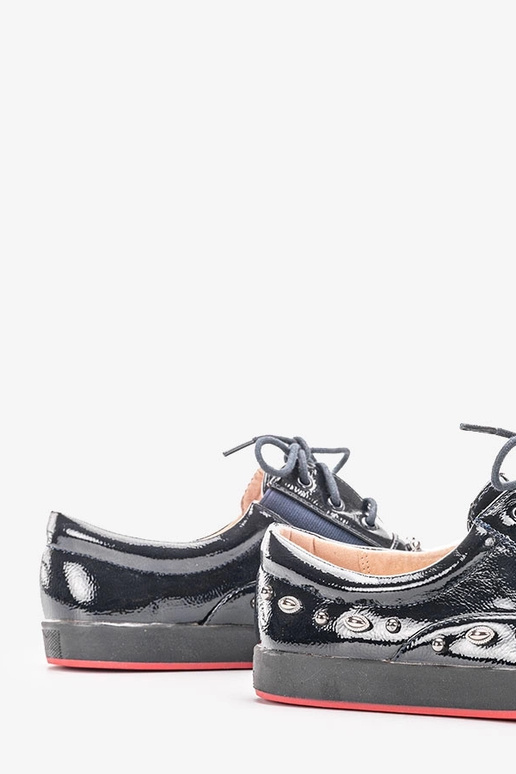 Mikaela tumši zilas lakādas bērnu kedas