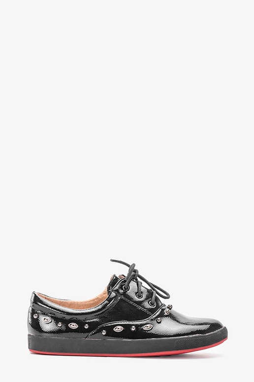 Mikaela melnas lakādas bērnu kedas