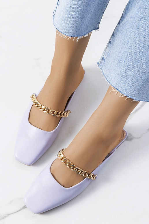 Violetas elegantas Baras flip-flops