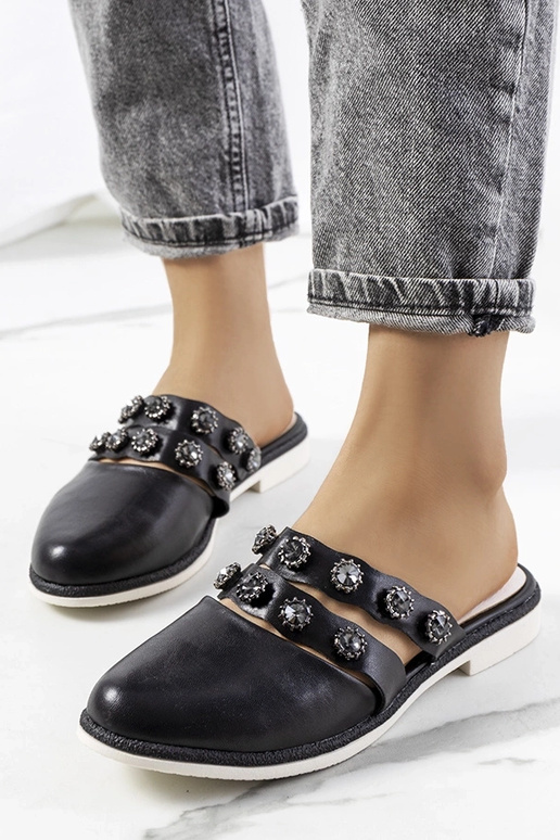 Melnas radžotas flip-flops Asselt