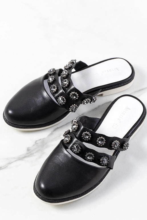 Melnas radžotas flip-flops Asselt