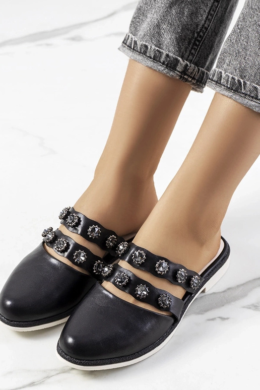 Melnas radžotas flip-flops Asselt