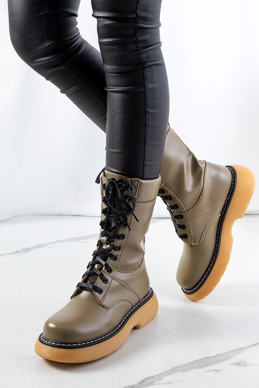 Zaļi kaujas zābaki Redel