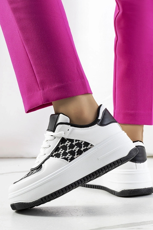 Baltas čības ar augstu zoli Valpara