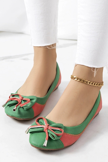 Zaļie Eske Bow Ballet Flats