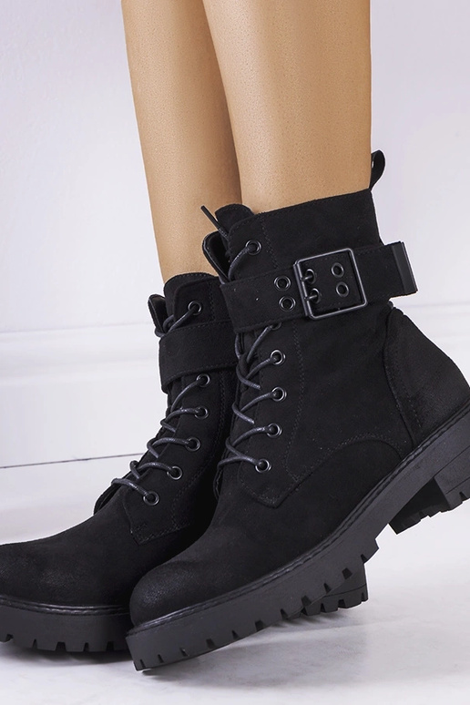 Melni Tarrin šņorzābaki sieviešu...