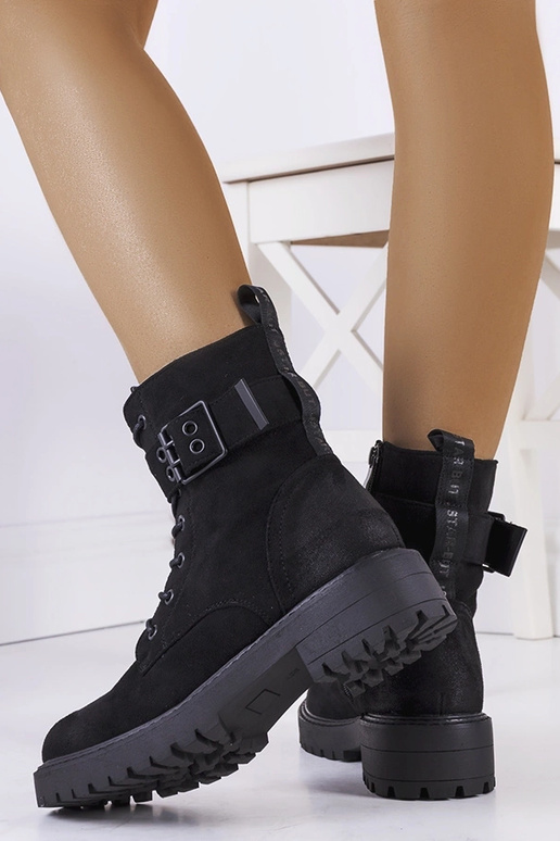 Melni Tarrin šņorzābaki sieviešu...