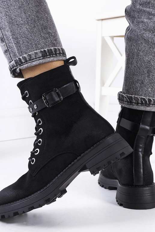 Melni sieviešu šņorzābaki Narnclaedra