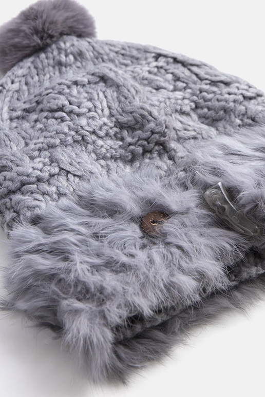 Pelēka kažokādas cepure Danna