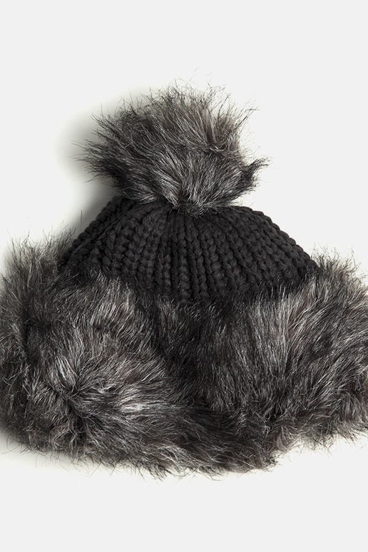 Leola Grey Pompom Cepure