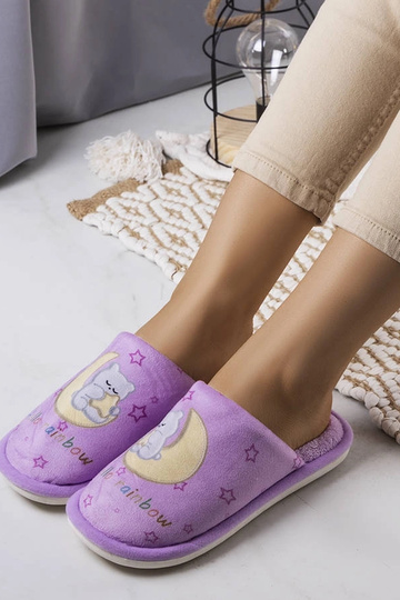 Varavīksnes mēness mīkstas violetas čības
