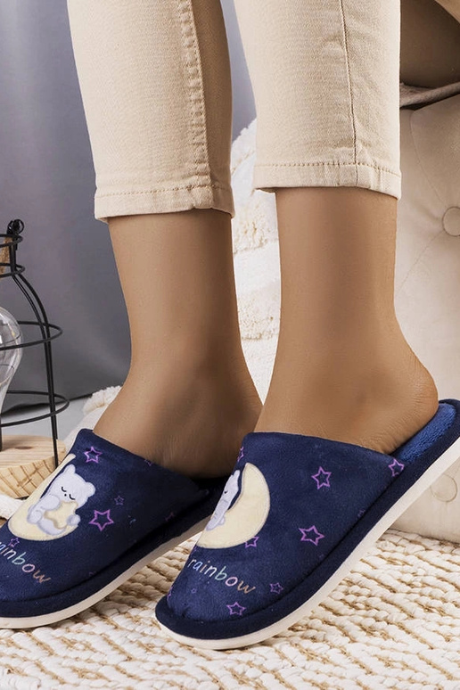 Tumši zilas mīkstas Rainbow mēness čības