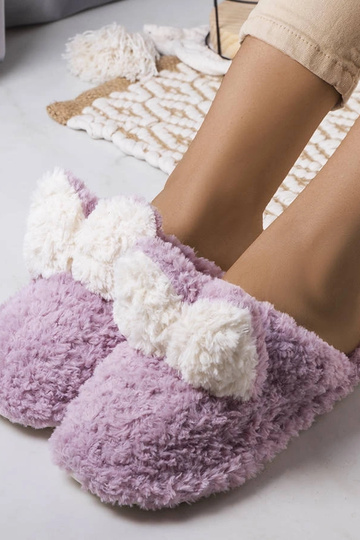 Zaķa mīkstas violetas čības