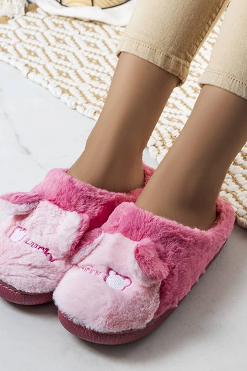 Tumši rozā, mīkstas čības Lucky Teddy 2