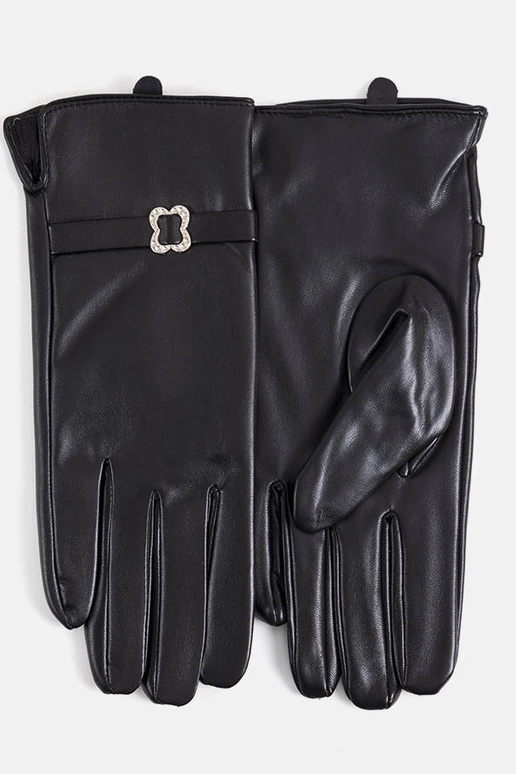 Melni izolēti cimdi ar Clouti sprādzi