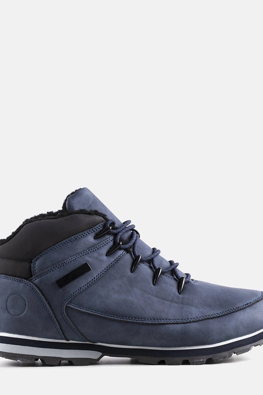 Tumši zilas ziemas pārgājienu apavi,...