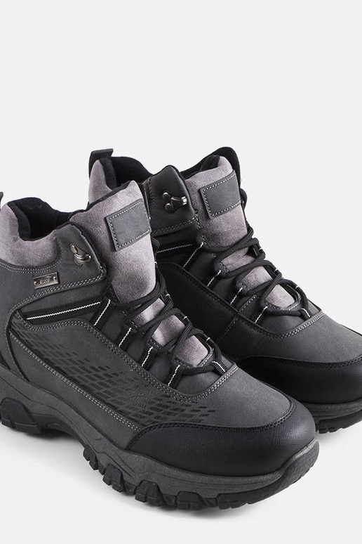 Jaxx pelēki izolēti pārgājienu zābaki