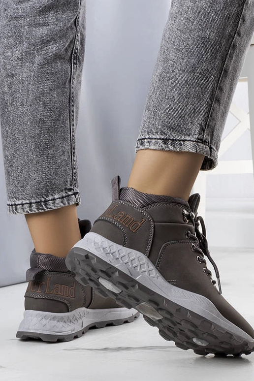 Adleri pelēki izolēti sieviešu zābaki