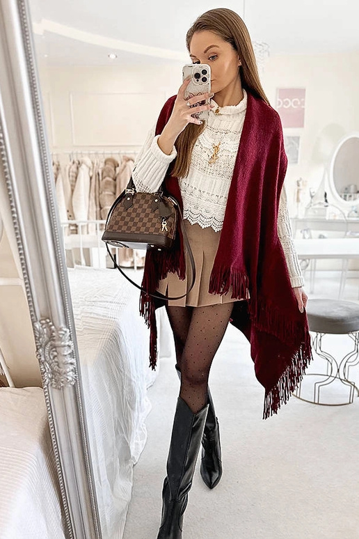 Burgundijas bārkstis šalle June