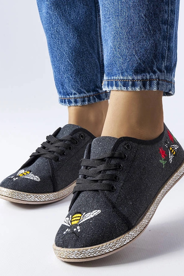 Malia Black Glitter...