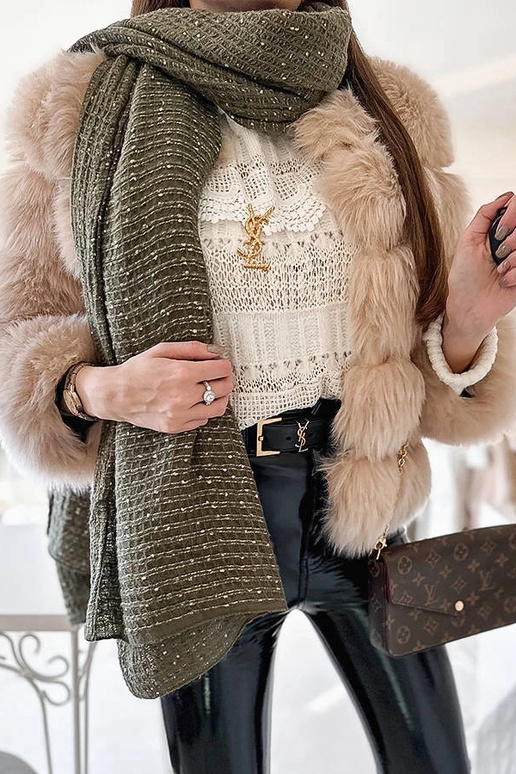 Khalil zaļa punktveida šalle