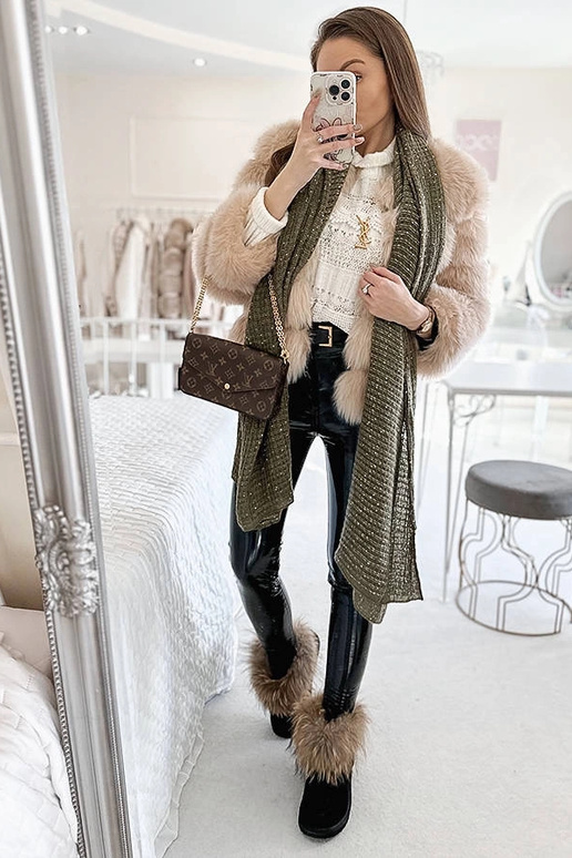 Khalil zaļa punktveida šalle