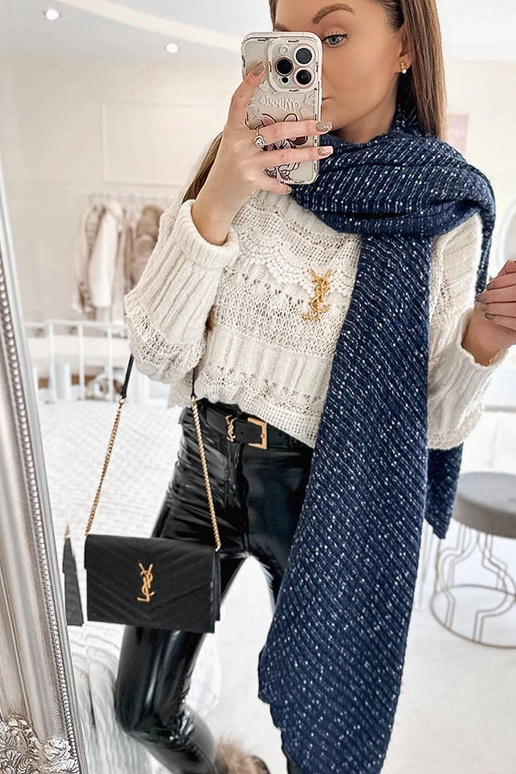 Khalil tumši zila punktveida šalle