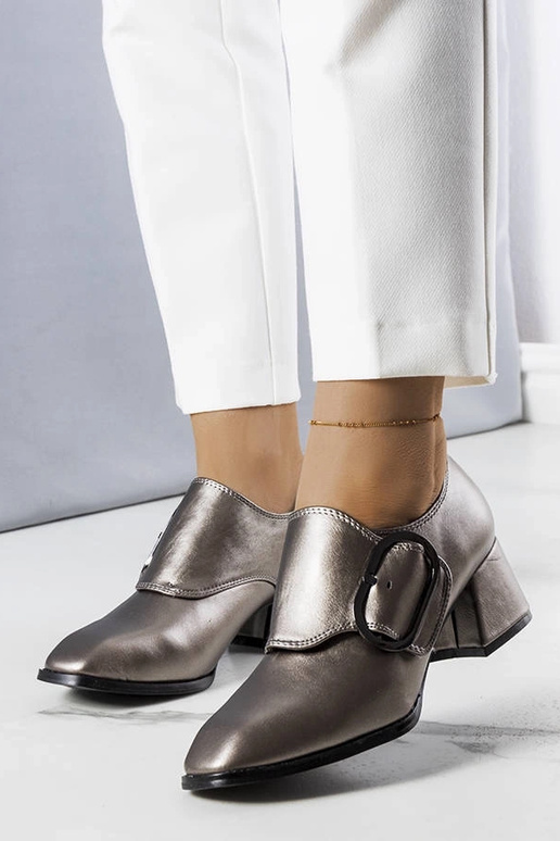 Ailani pelēko bloku papēžu pumpas