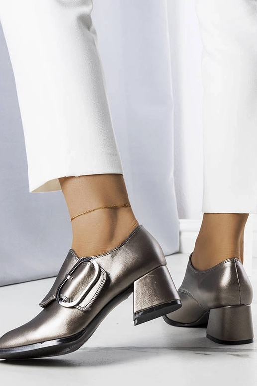 Ailani pelēko bloku papēžu pumpas