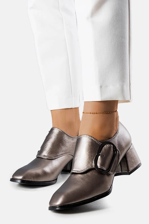 Ailani pelēko bloku papēžu pumpas