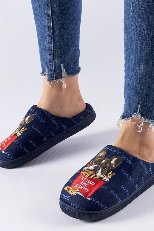 Tumši zilas mīkstās frī čības