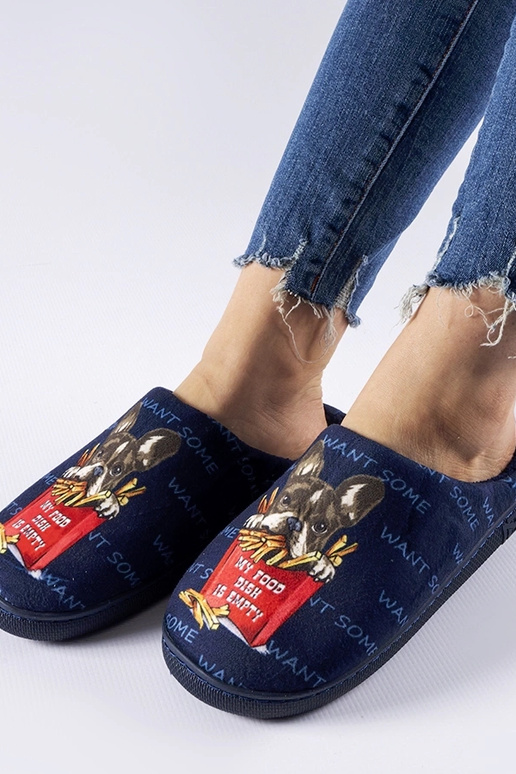 Tumši zilas mīkstās frī čības