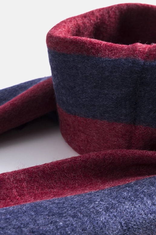 Tumši zila un sarkana šalle ar...