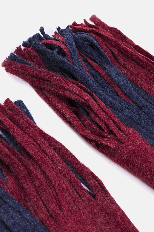 Tumši zila un sarkana šalle ar...