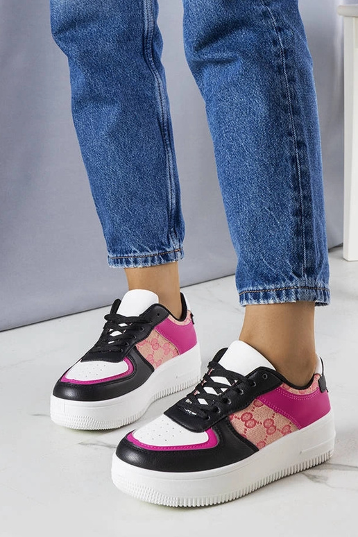 Rozā-melni sieviešu sporta apavi,...