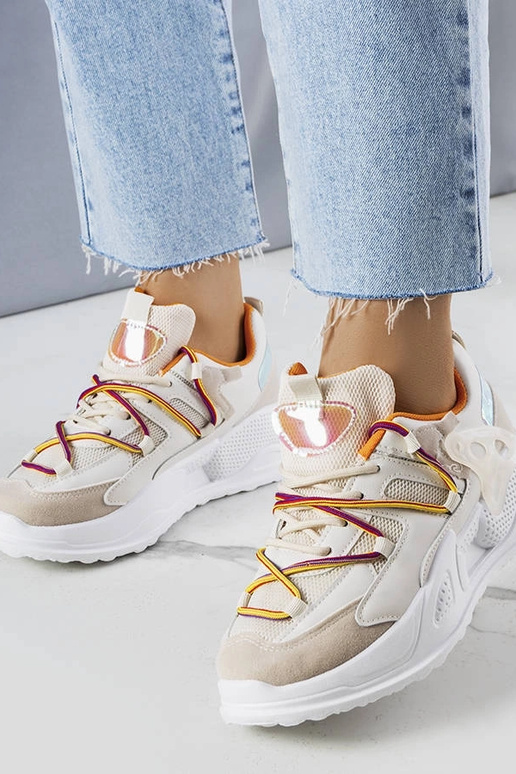 Traci bēšas jaukta materiāla kedas